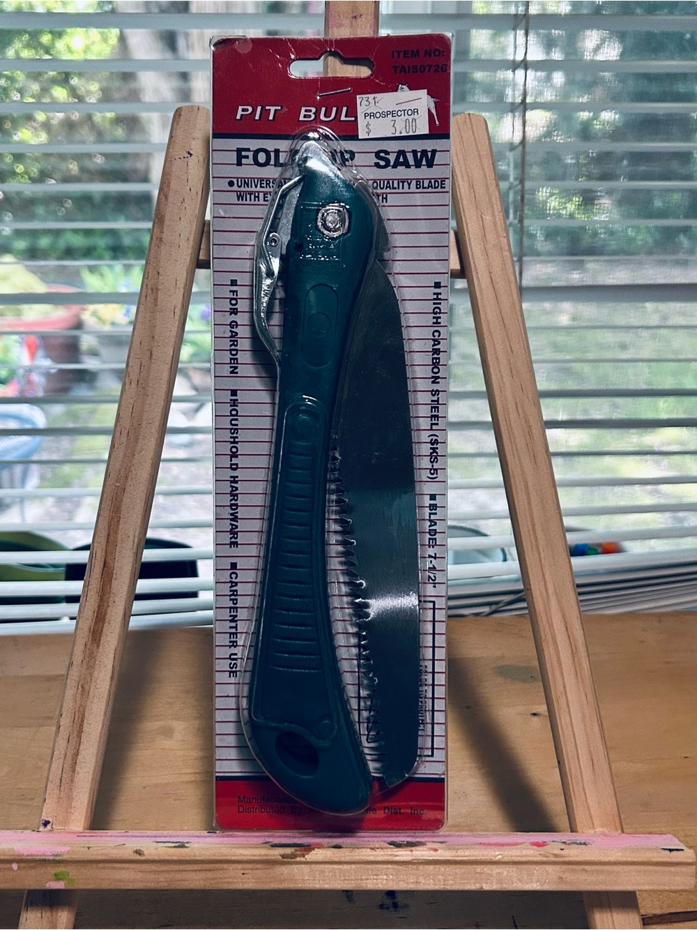 Pit bull Prospector Folding Saw 7.5” Carbon Steel Blade Green Handle Universal